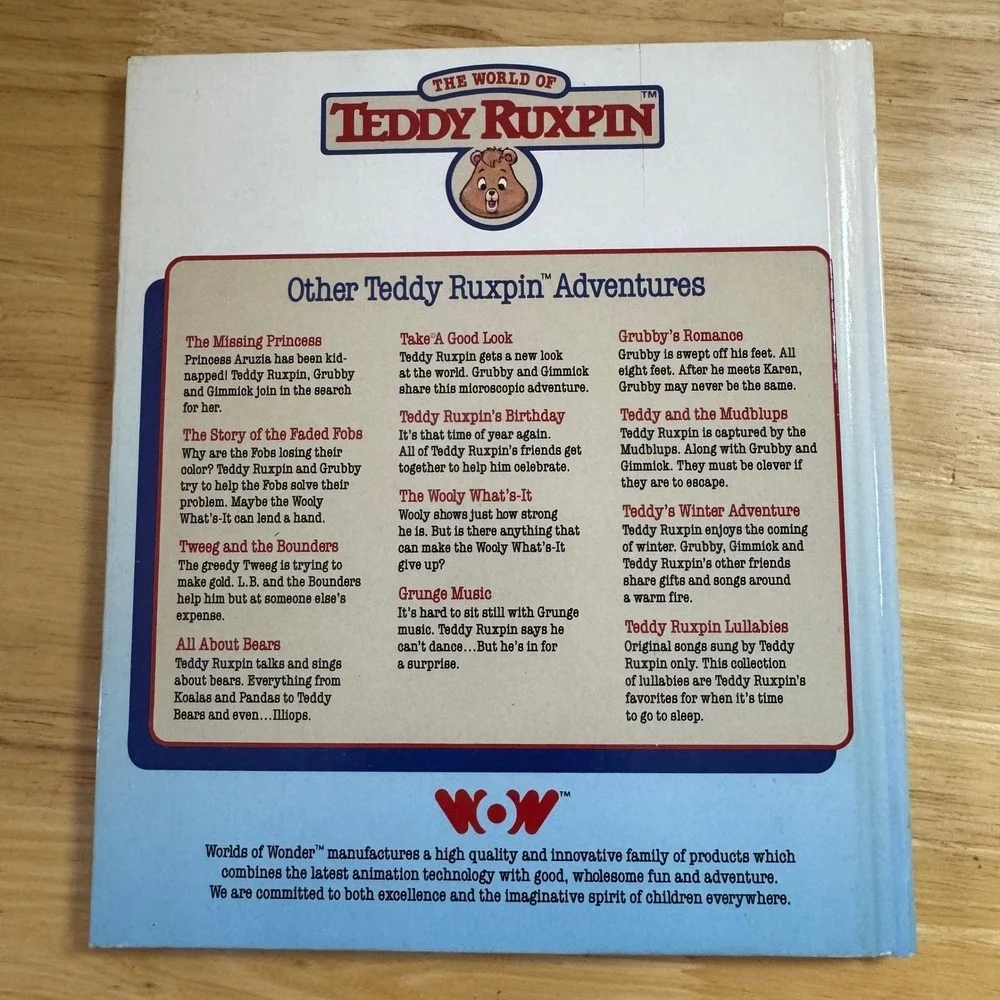 The World of Teddy Ruxpin Teddy's Winter Adventure Perfect Time for Sharing Book